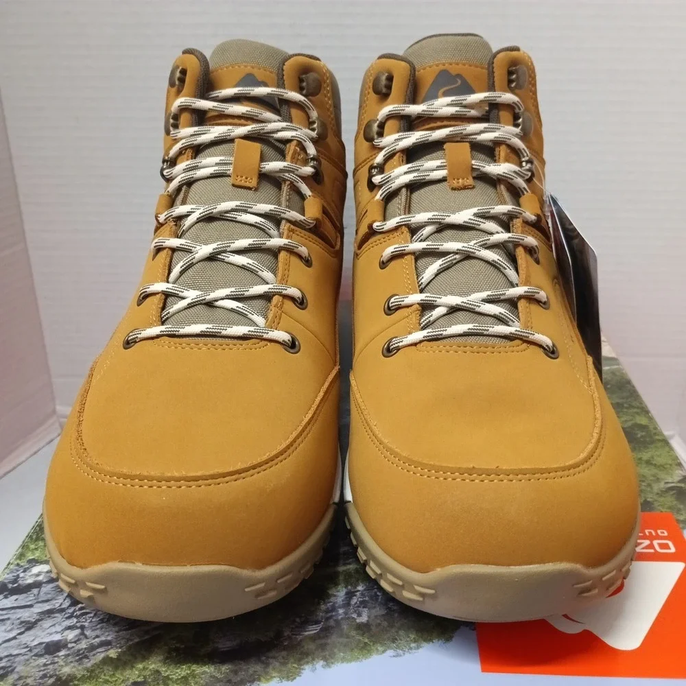 Ozark Trail Mens Size 13 Sport Hiker Shoes Waterproof Hiking Boots Wheat Leather